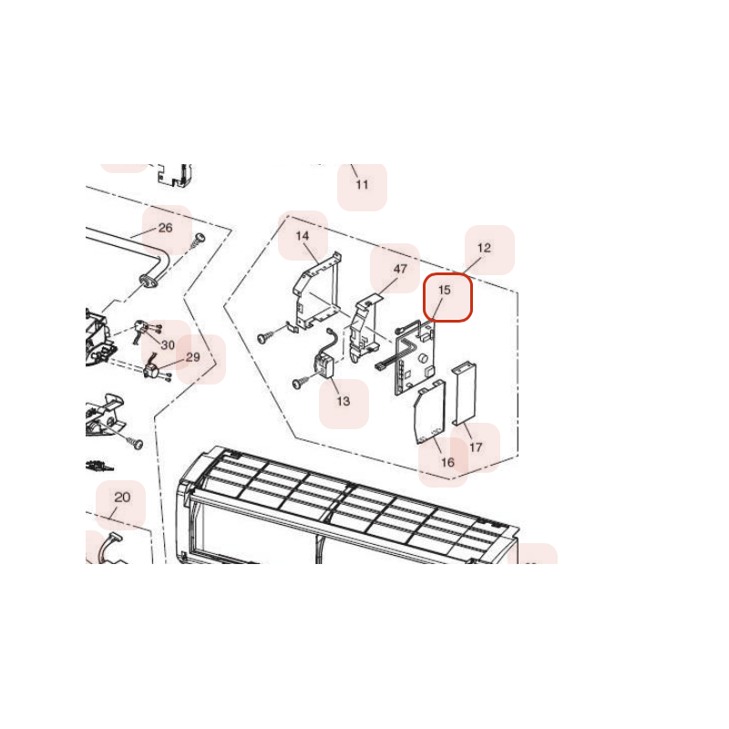 PLATINE DE CONTROLE PWB HITACHI Réf: HWRAK35RPB904