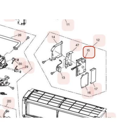 PLATINE DE CONTROLE PWB HITACHI Réf: HWRAK35RPB904