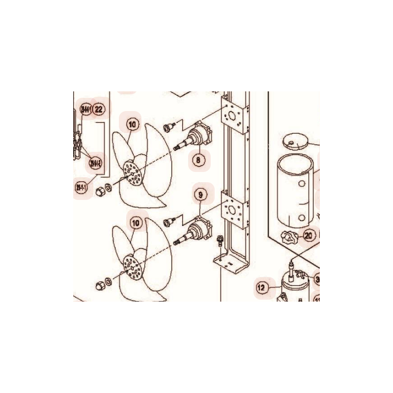 MOTEUR EXTERIEUR  HAUT HITACHI Réf:E04144