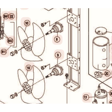 MOTEUR EXTERIEUR  HAUT HITACHI Réf:E04144