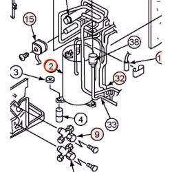 COMPRESSEUR HITACHI. Réf:PMRAC25NH4S08