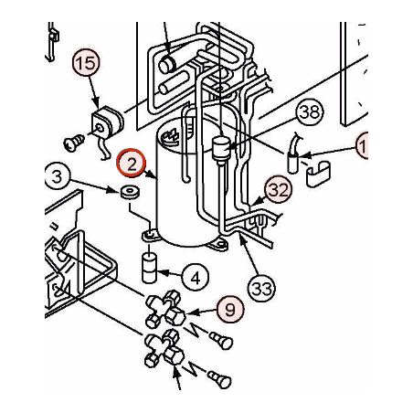 COMPRESSEUR HITACHI. Réf:PMRAC25NH4S08