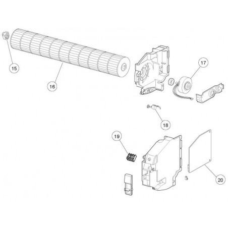 Platine régulation avec sonde de reprise et sonde évaporateur ASYA14LCC Atlantic