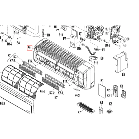GRILLE AVANT 2P290467 1 DAIKIN Ref: 5008239