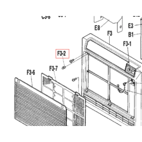 CLIPS FIXATION GRILLE ASPIRATION FVXT40  DAIKIN Ref: 0811712