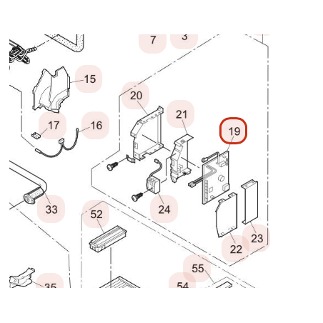 PLATINE DE CONTROLE HITACHI Réf: HWRAK18PSCA01