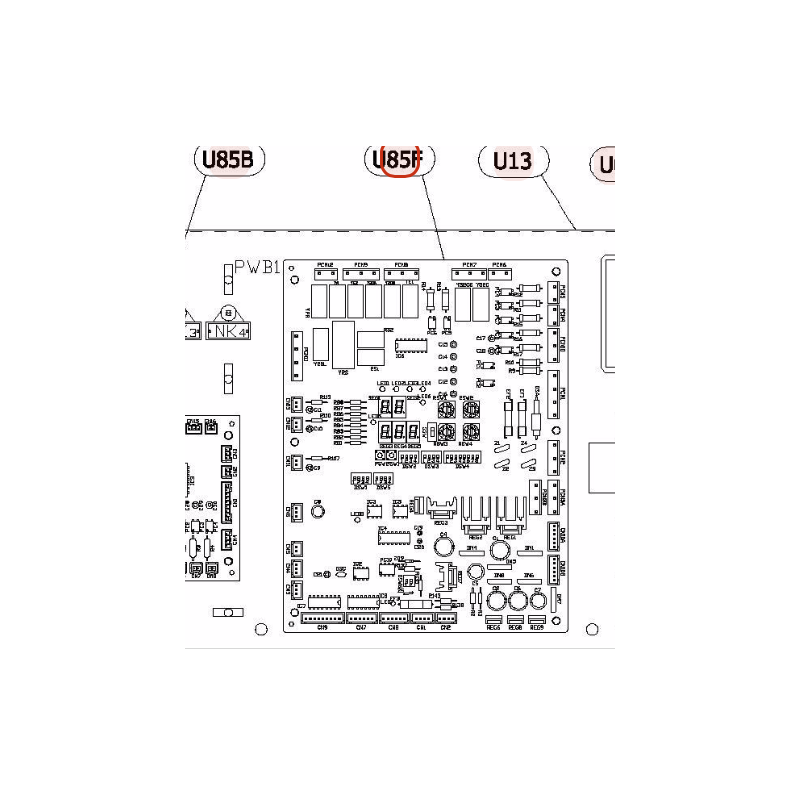 PLATINE DE CONTROLE PCB HITACHI Réf: E02834