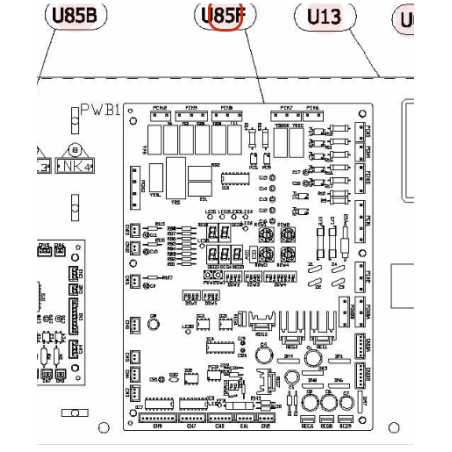 PLATINE DE CONTROLE PCB HITACHI Réf: E02834