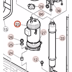 COMPRESSEUR DA65PHD-D1SE2 HITACHI Réf: 06954704
