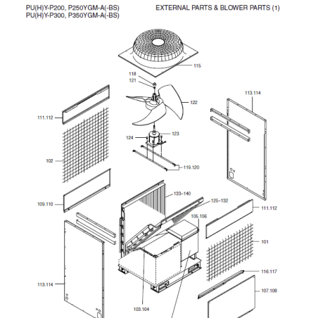 HELICE DE  VENTILATION MITSUBISHI Réf: R63N78115