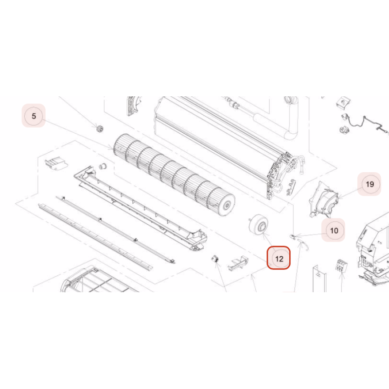MOTEUR DE VENTILATION HITACHI Réf: PMRAS50YHA4R04