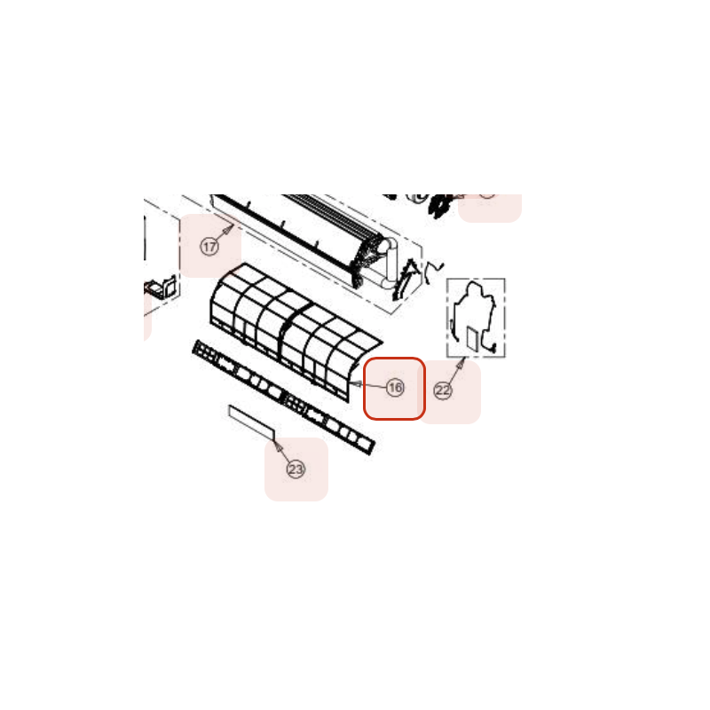 FILTRE PVC HITACHI Réf: PMKDJ50PCATR09