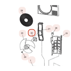 MOTEUR DE VENTILATION EXTERIEUR HITACHI Réf: HWRACXJ25WHAEA07