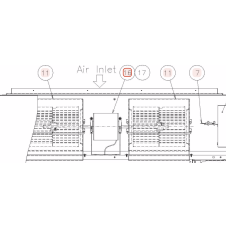 MOTEUR DE VENTILATION GAINABLE  HITACHI Réf: E02872
