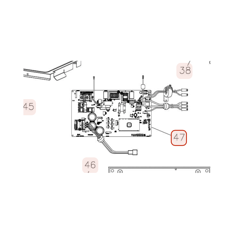 PLATINE DE CONTROLE PWB MAIN HITACHI Réf: JCHRAS2.5WHVNA01