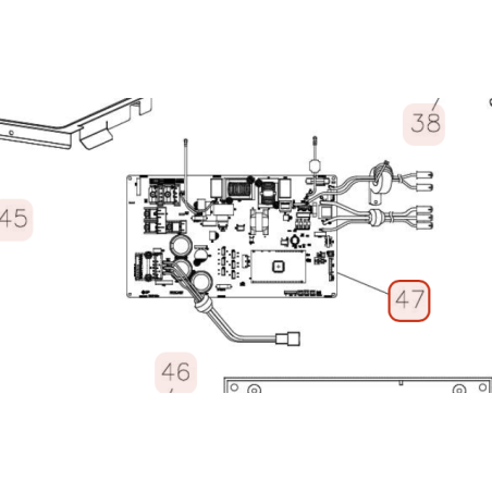 PLATINE DE CONTROLE PWB MAIN HITACHI Réf: JCHRAS2.5WHVNA01