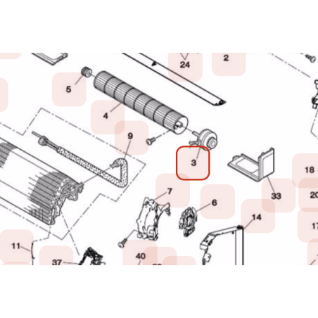 MOTEUR DE VENTILATION HITACHI Réf:HWRAKDJ18PHAEA04