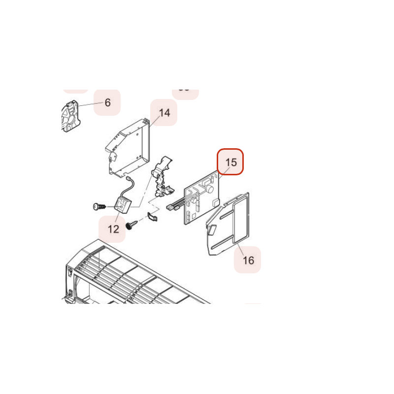 PLATINE DE CONTROLE HITACHI Réf: HWRAK35PEDA01