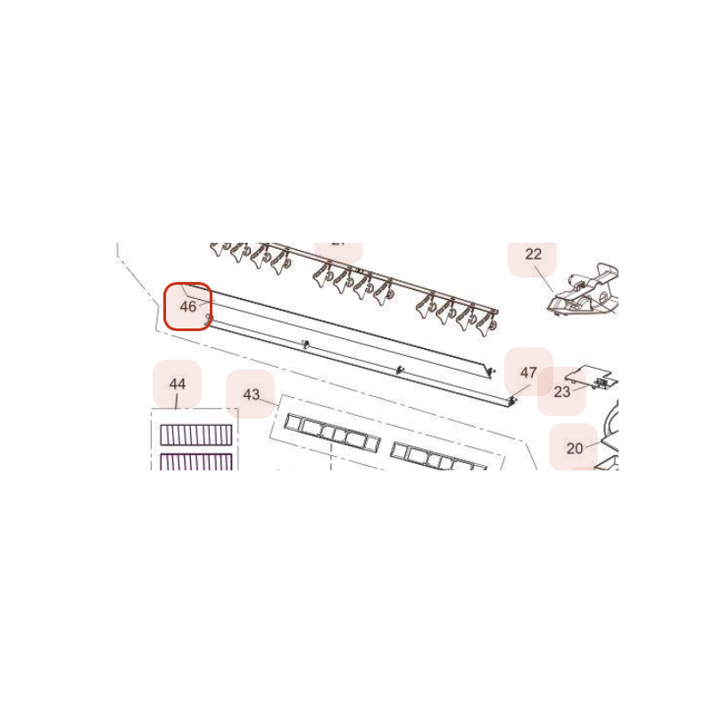 VOLET DE BALAYAGE HAUT HITACHI Réf: HWRAK25PXB922