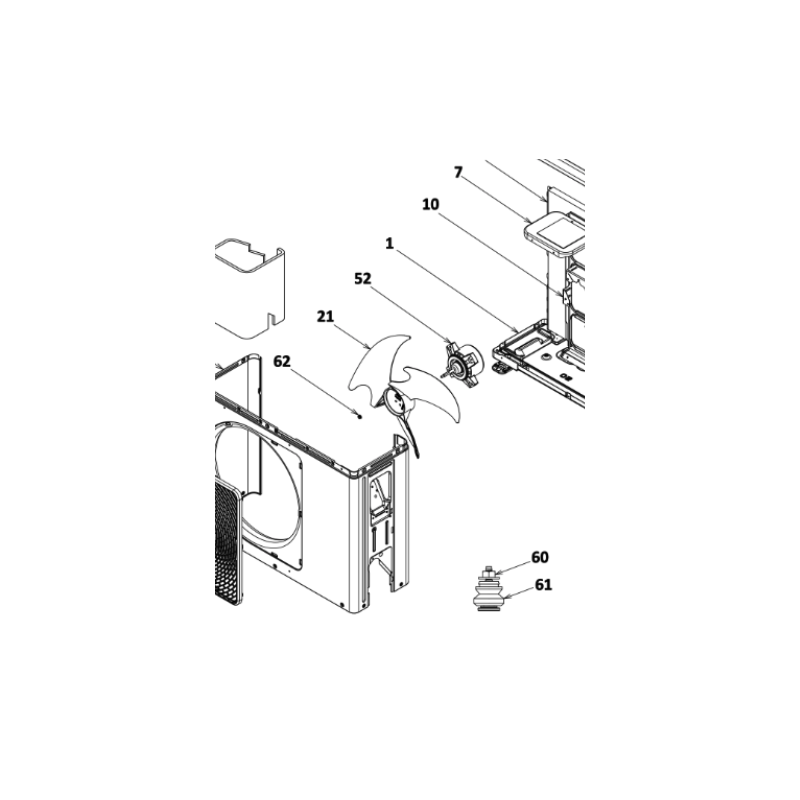 MOTEUR DE VENTILATION TOSHIBA Réf: 43T21547
