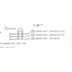 SONDE DE TEMPERATURE  EXTERIEURE TOSHIBA Réf : 43T50347