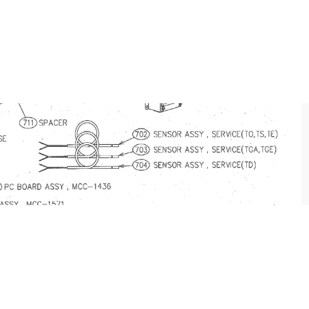 SONDE DE TEMPERATURE  EXTERIEURE TOSHIBA Réf : 43T50347