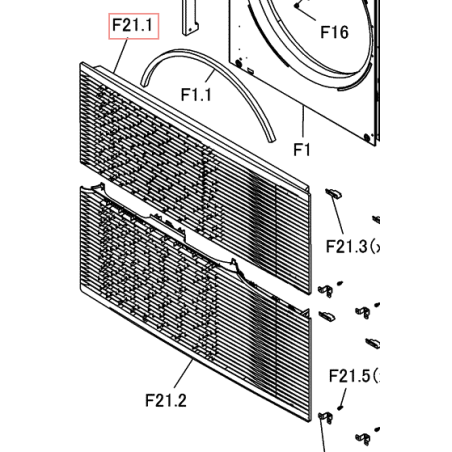 GRILLE HAUTE  GROUPE EXTERIEUR DAIKIN Ref: 5037576