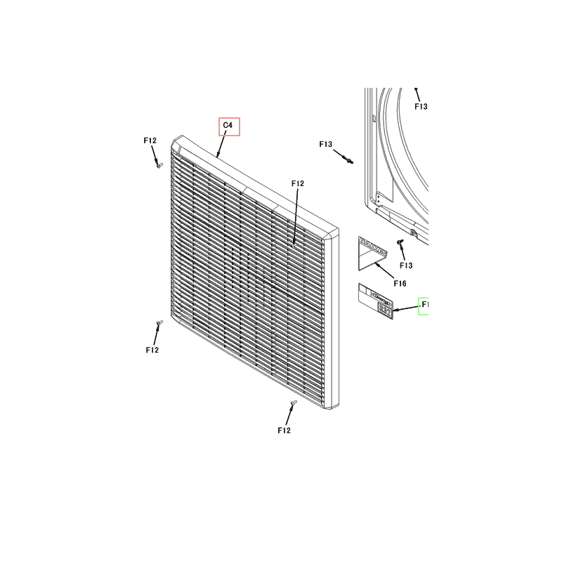 GRILLE GROUPE EXTERIEUR  DAIKIN Ref: 5037481
