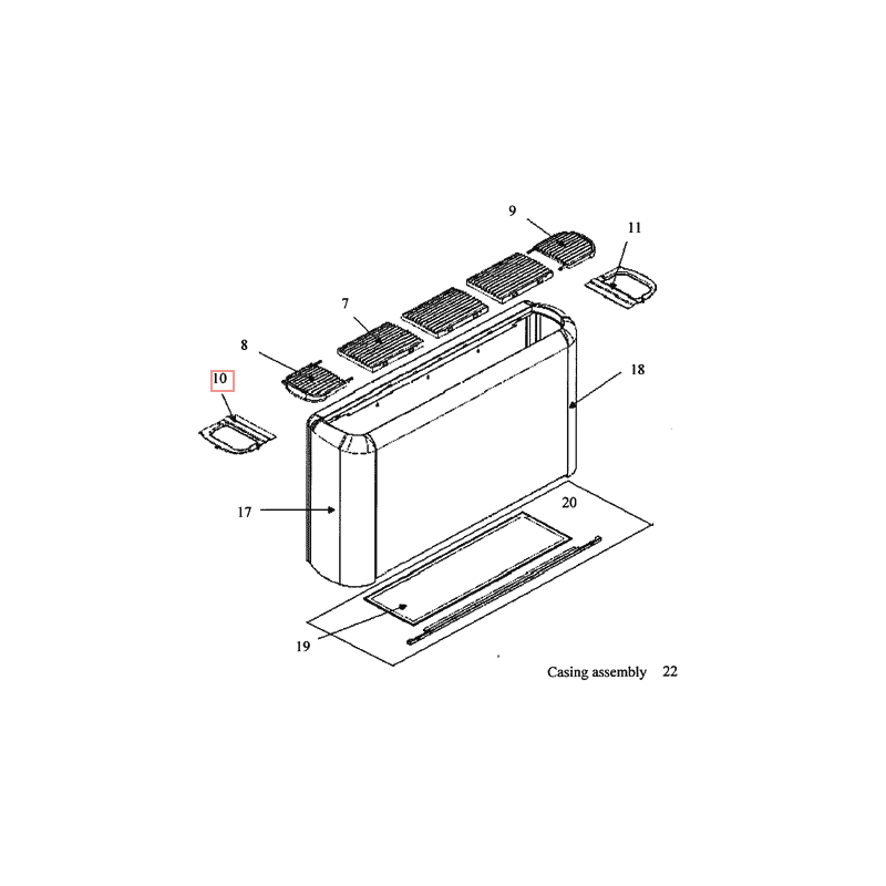 SUPPORT COMMANDE GAUCHE FC5501177 DAIKIN Ref: 324712P