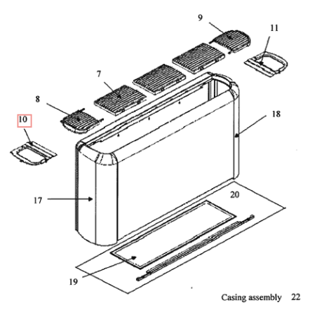 SUPPORT COMMANDE GAUCHE FC5501177 DAIKIN Ref: 324712P