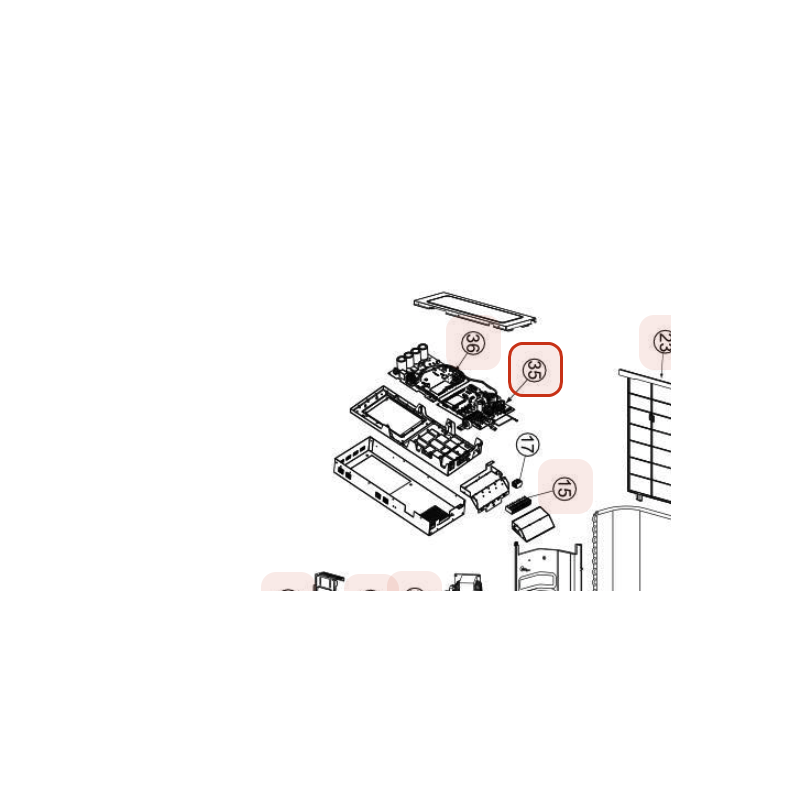 PLATINE DE CONTROLE PWB MAIN HITACHI Réf: PMRAM110NP6BS01