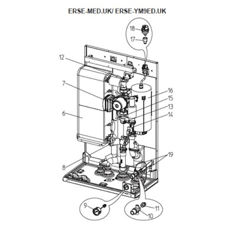 CIRCULATEUR DE POMPE A CHALEUR MITSUBISHI Réf: S70C15355