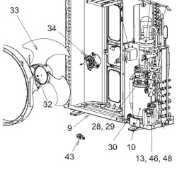 moteur ventilateur extérieur toshiba réf : 43T21429