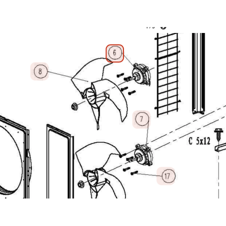 MOTEUR DE VENTILATION  HAUT   HITACHI Réf: S1421124