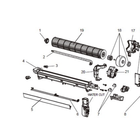VOLET DE BALAYGE MITSUBISHI Réf: E2231D041