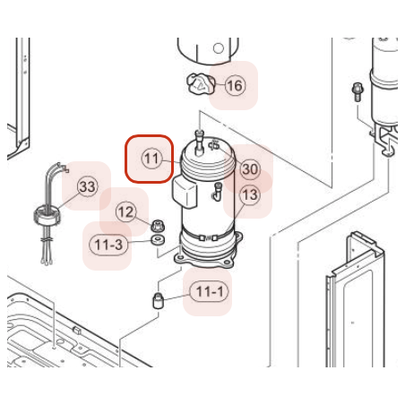 COMPRESSEUR  HB36PHD-A1S2 HITACHI Réf: 09931411