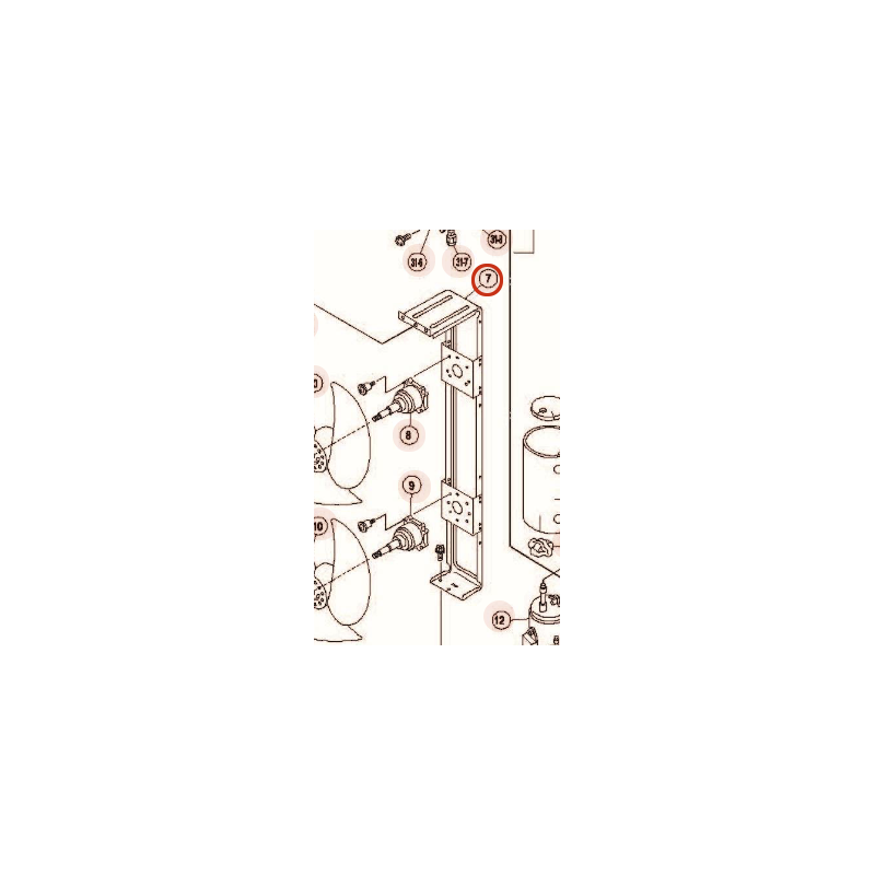 SUPPORT MOTEUR HITACHI Réf: E02817