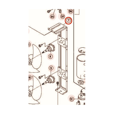 SUPPORT MOTEUR HITACHI Réf: E02817