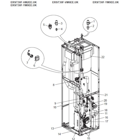 CIRCULATEUR SANITAIRE  MITSUBISHI Réf:S70C05355
