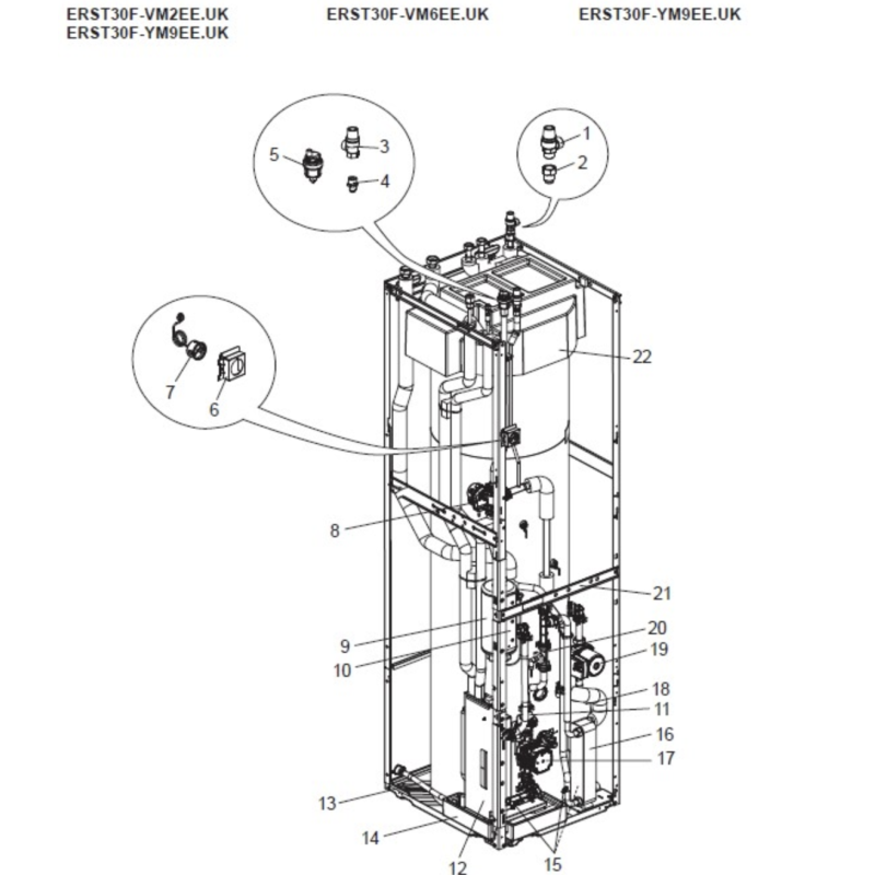 CIRCULATEUR CHAUFFAGE MITSUBISHI Réf:S70C13355