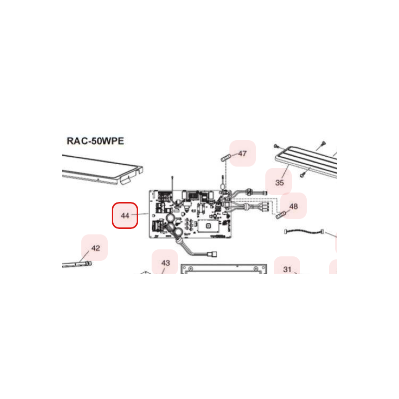 PLATINE P.W.B. MAIN HITACHI RÉF: HWRAC50FXEA05