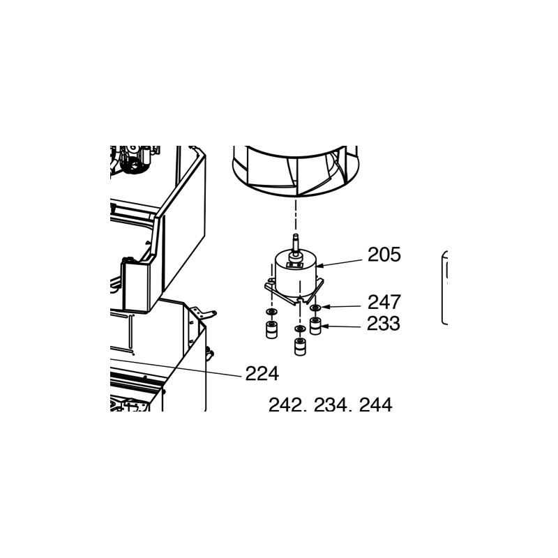 MOTEUR DE VENTILATION  TOSHIBA Réf: 43121738
