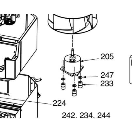 MOTEUR DE VENTILATION  TOSHIBA Réf: 43121738