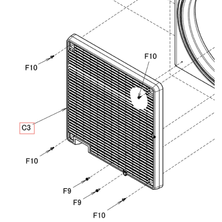 GRILLE  GROUPE  EXTERIEUR DAIKIN Ref: 5042541