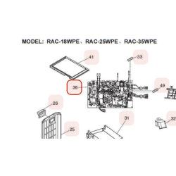 PLATINE DE CONTROLE HITACHI Réf: HWRAC35WPEA01 2