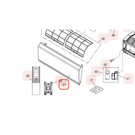 PANNEAUX  FRONTAL HITACHI Réf: HWRAK18RPDA11