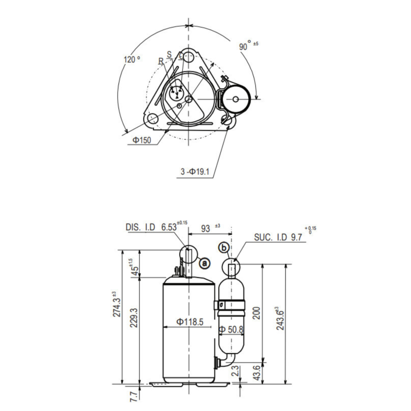 COMPRESSEUR LG  R-410A Réf:GK113PAH
