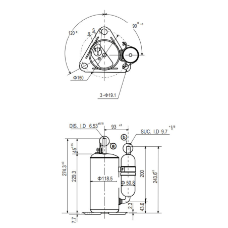 COMPRESSEUR LG  R-410A Réf:GK113PAH