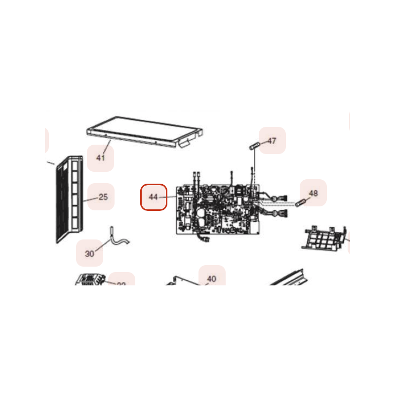 PLATINE DE CONTROLE PWB MAIN HITACHI Réf :HWRAC35FXEA01
