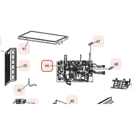 PLATINE DE CONTROLE PWB MAIN HITACHI Réf :HWRAC35FXEA01